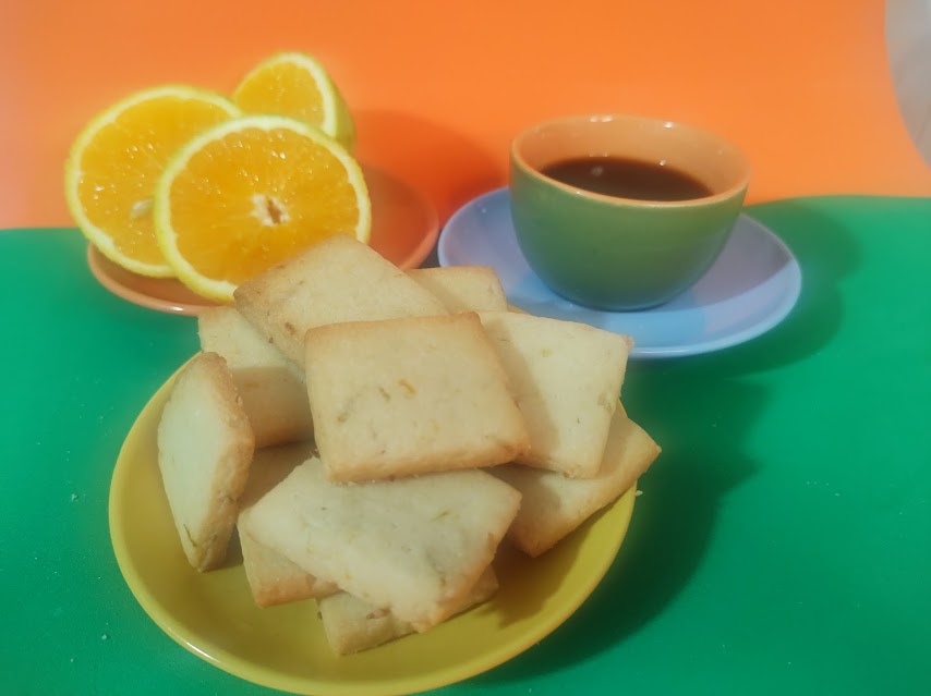 Biscoito amanteigado de laranja